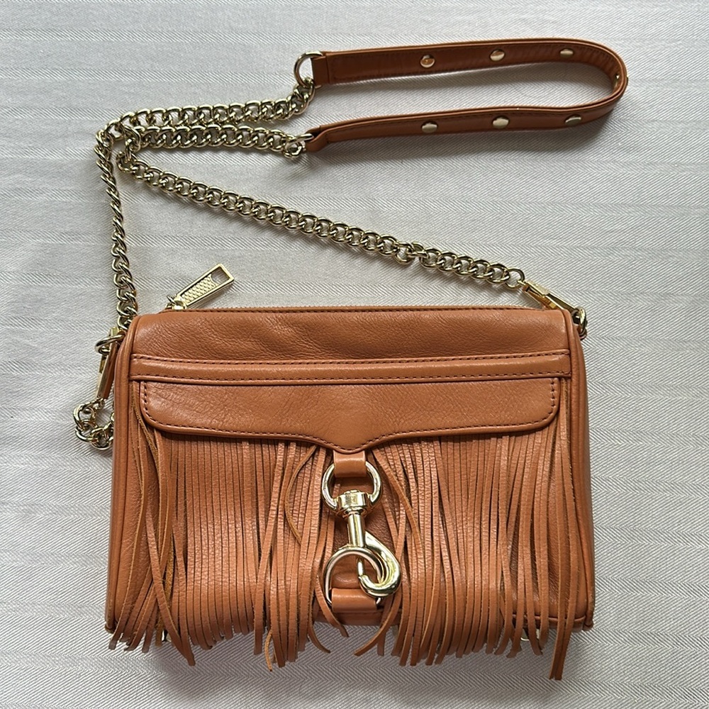 Rebecca Minkoff Brown Fringe Leather Crossbody